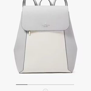 Kate Spade Gray and Cream Minimalist Backpack